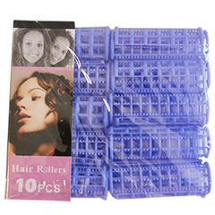 Basics Hair Rollers Plastic Assorted Colours 10pcs