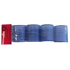Basics Hair Rollers Velcro Blue 4pc