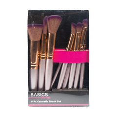 Basics Makeup Brush Set Lilac 9pcs