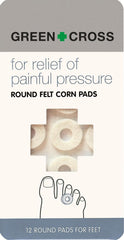 Green Cross Felt Corn Pads Round