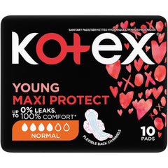 Kotex Designer Maxi Pads Young 10's Normal Wings