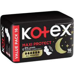 Kotex Overnight Pads All Nighter Duo 16's