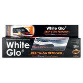 White Glo Toothpaste Deep Stain Remover Charcoal & Toothbrush
