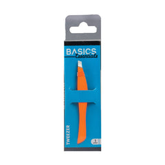 Basics Tweezer Stainless Steel 9.8cm Orange