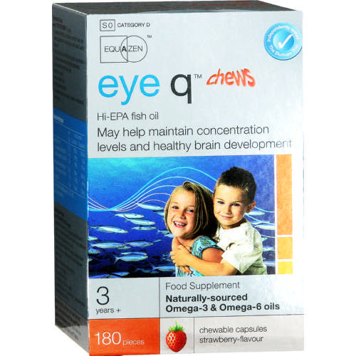 Eye Q Oil Chews Omega 3 & 6 180 capsules
