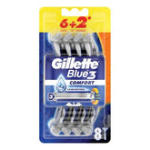 Gillette Blades Blue 111 Comfort 6 2 Cartridge Disposable Pack