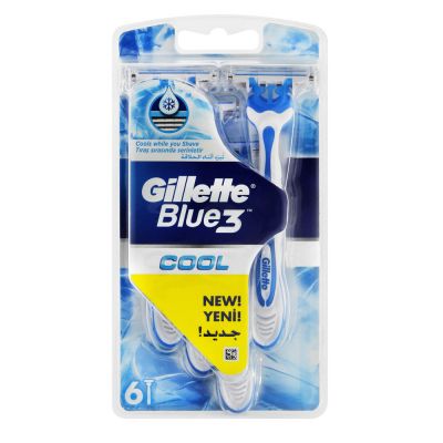 Gillette Blades Blue 3 Disposable 6's Cool