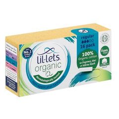 Lil-lets Organic Tampon Non-app 16s Regular