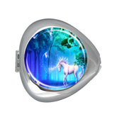 Medic Pill Box Round With Mirror Blue