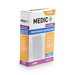 Medic Plaster Strip Fabric White 6cmx1m