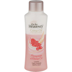 Oh So Heavenly Creme Oil Collection Pomegranate & Rosehip Oil Caring Two Phase Bath Silk 750ml