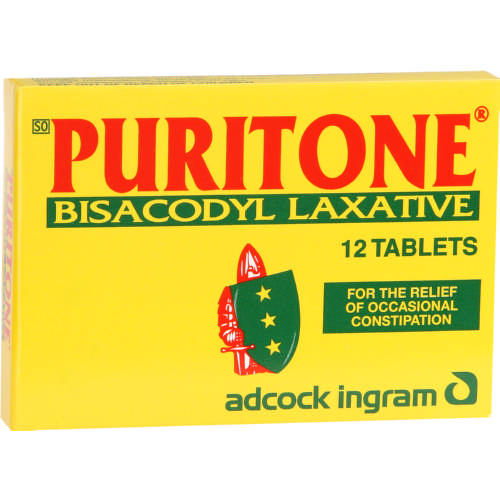 Puritone Bisacodyl Laxative 12 Tablets
