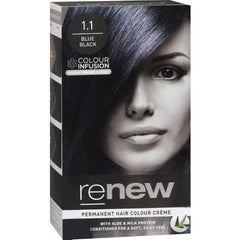 Renew Colour Infusion Permanent Hair Colour Creme Blue Black 1.1