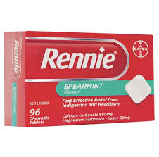 Rennie Antacid Spearmint 96 Tabs
