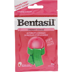 Bentasil Sugar Free Throat Lozenges Cherry 20 Lozenges