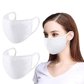 Face Mask - Plain White Cotton Reusable Washable  Cloth Face Masks (10 pack)-(Delivery via Post Office ONLY)