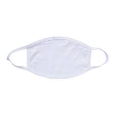 Face Mask - Plain White Cotton Reusable Washable  Cloth Face Masks (10 pack)-(Delivery via Post Office ONLY)