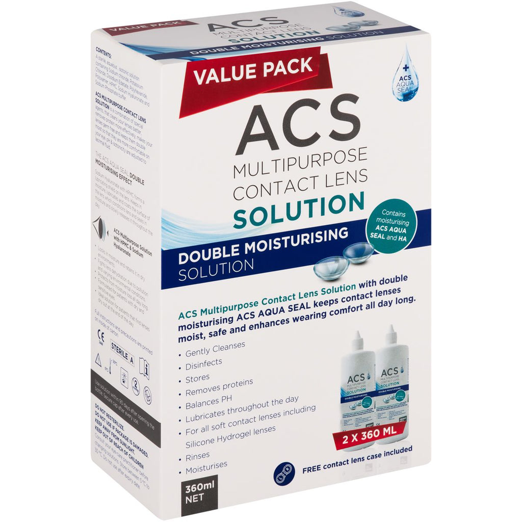 Acs Multipurpose Contact Lens Solution Value Pack 2x360ml