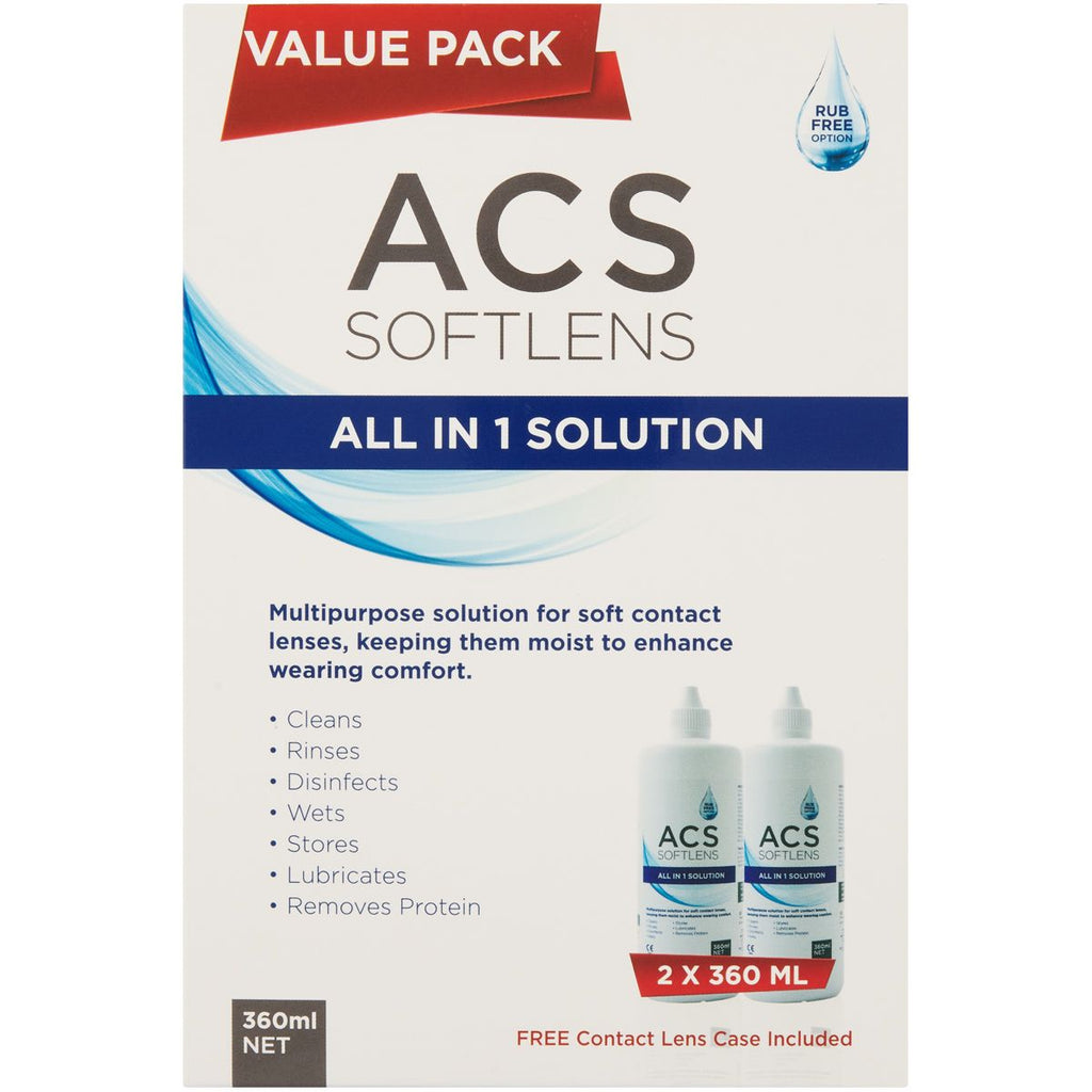 Acs Softlens Solution All In One Value Pack 2x360ml