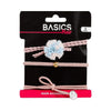 Basics Hair Bands Polyester Smokey Pink 3pcs