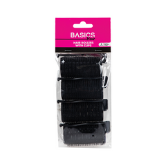 Basics Hair Roller Set Black 4pcs
