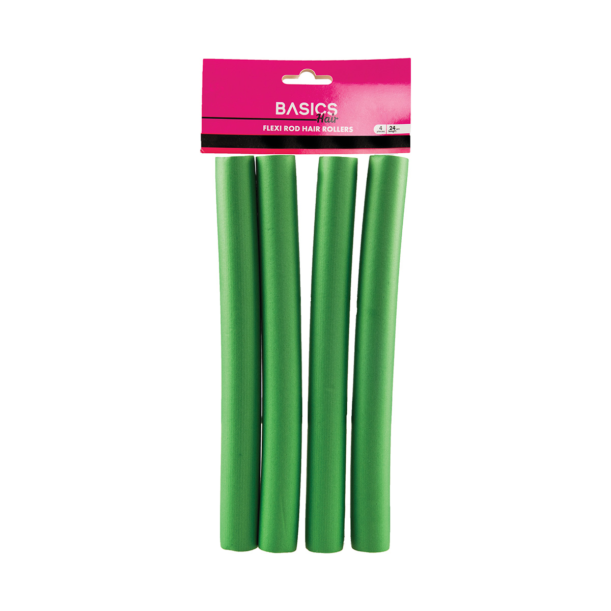 Basics Hair Roller Set Green 4pcs