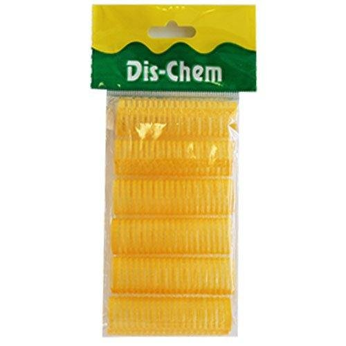 Basics Hair Rollers Velcro Yellow 6pc