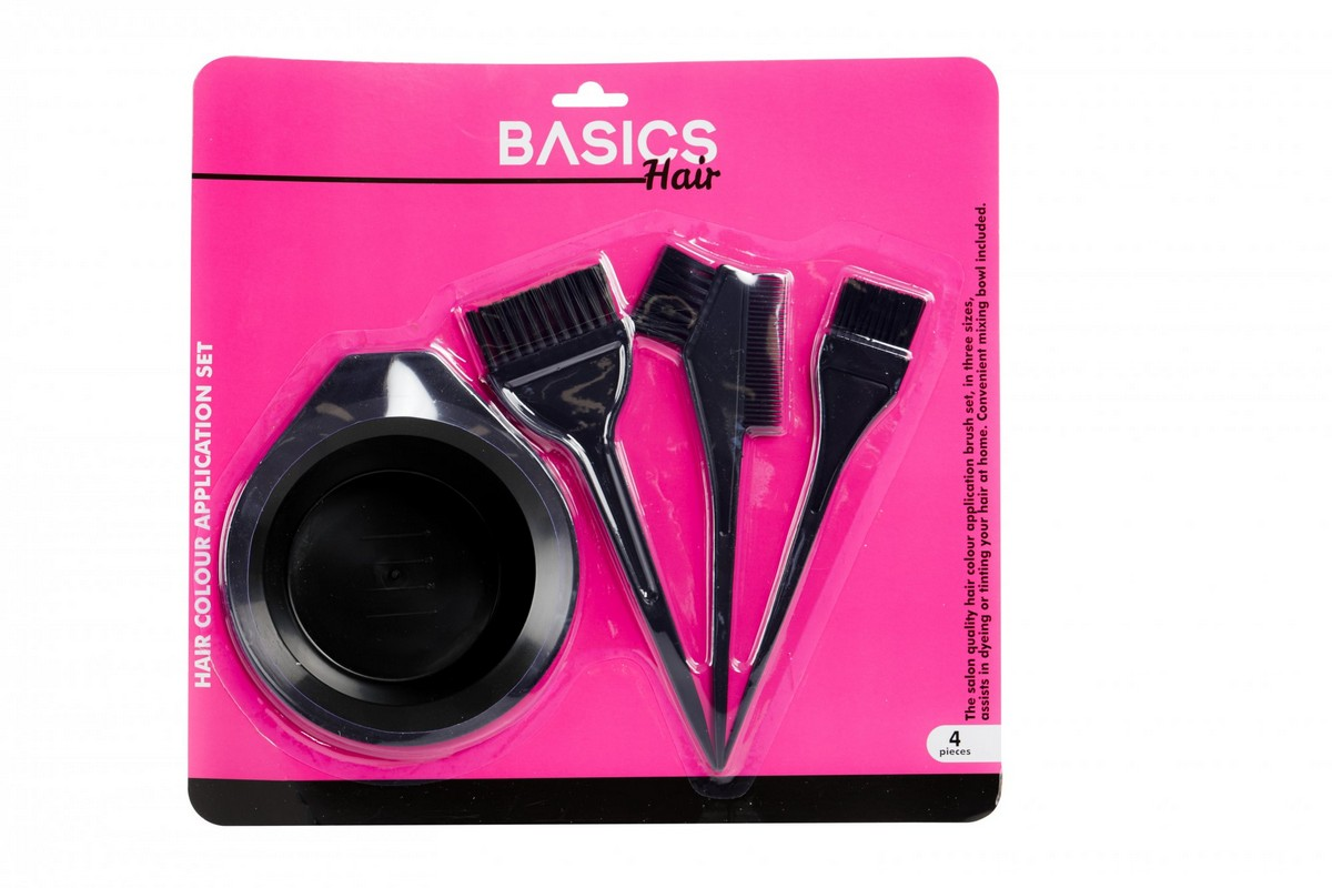 Basics Hair Tinting Set Black 4pcs