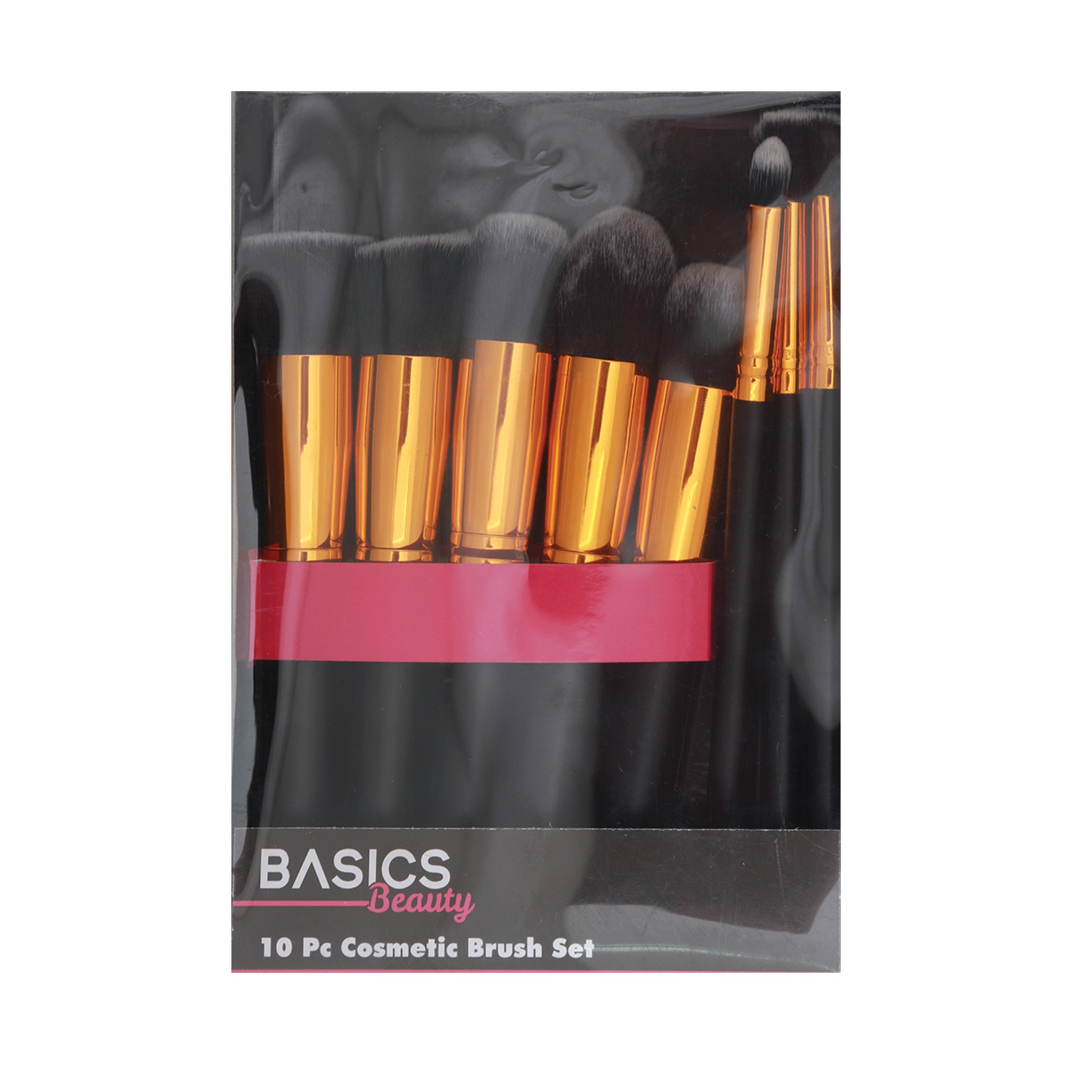 Basics Makeup Brush Set Black 10 Piece