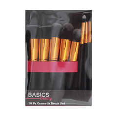 Basics Makeup Brush Set Black 10 Piece