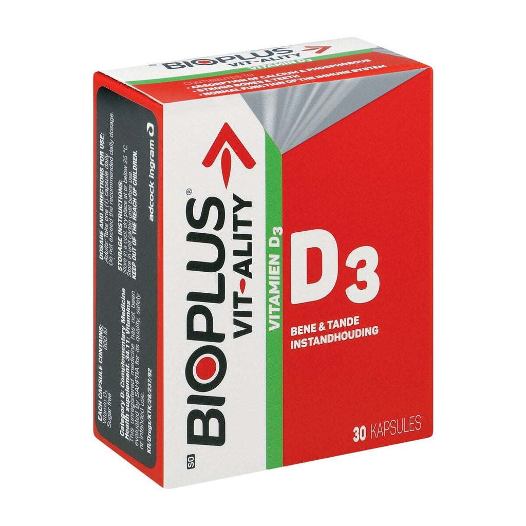 Bioplus Vit-ality Vitamin D3 30 Capsules
