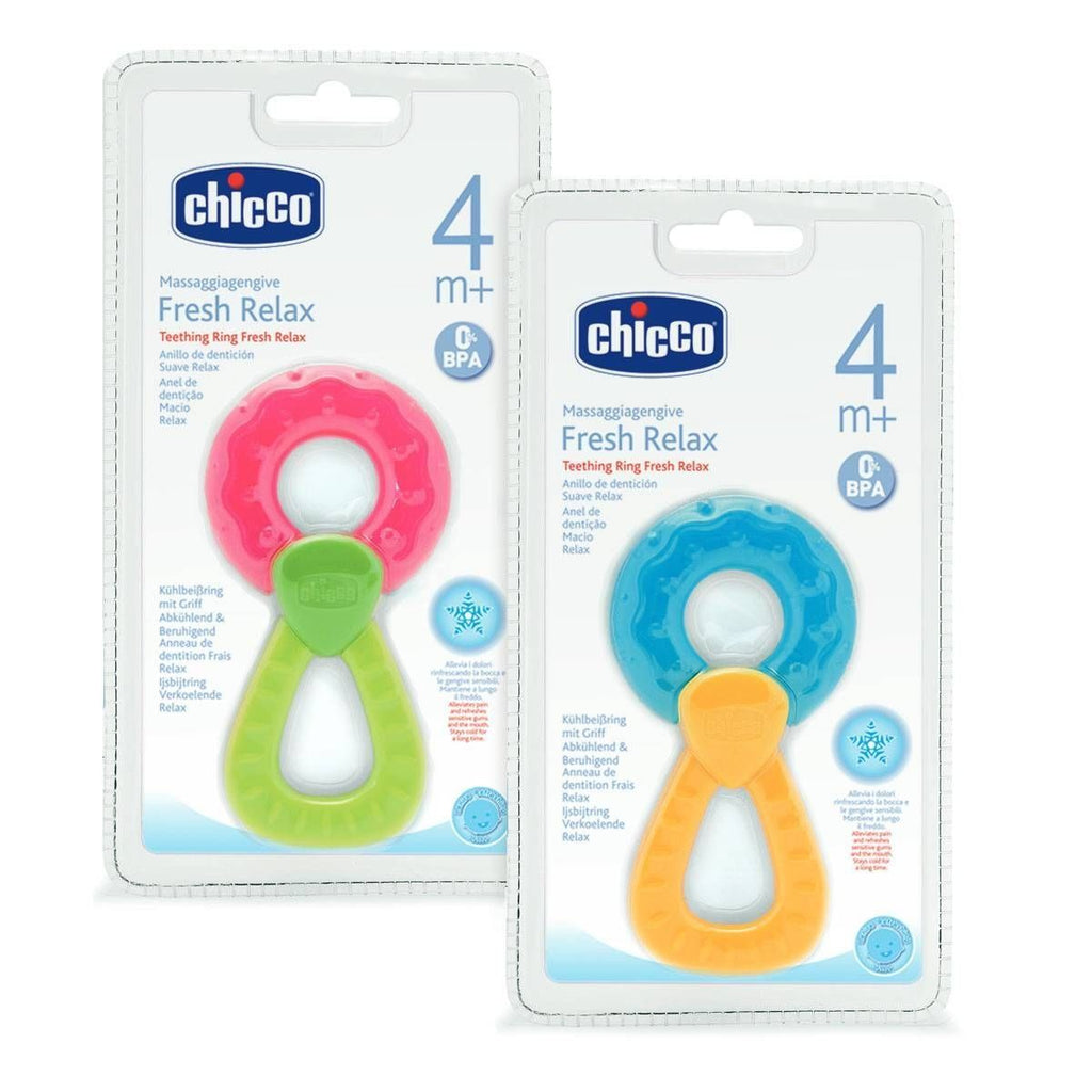 Chicco Fresh Relax Teething Ring With Handle 4m+