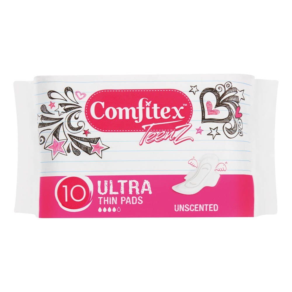 Comfitex Teenz Ultra Winged 10's Cotton Pads