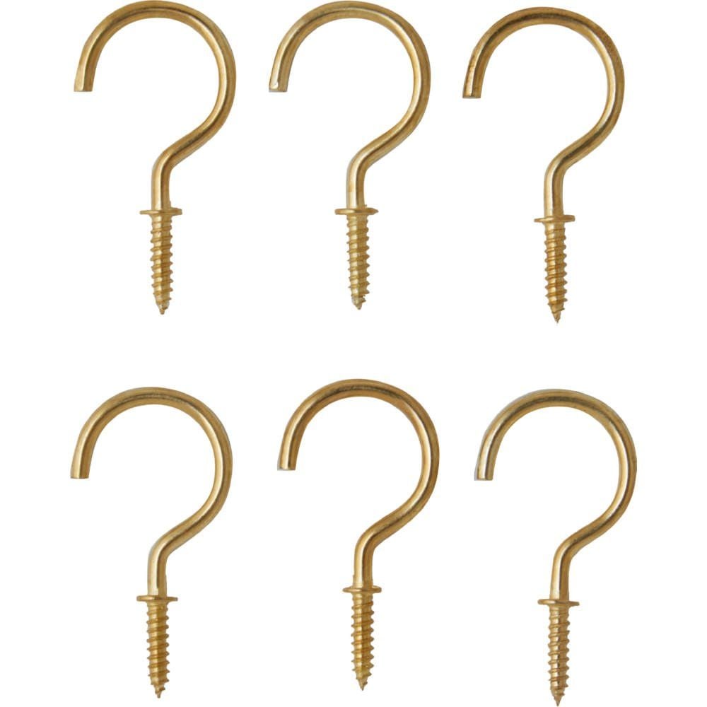 Dis-Chem Home Butler Brass Cup Hooks 32mm