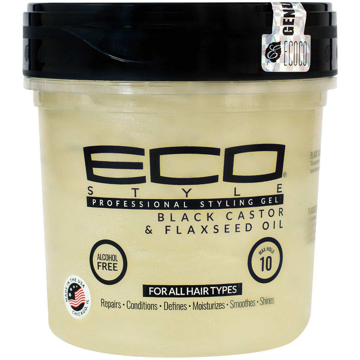 Eco Style Professional Black Castor Gel 236ml