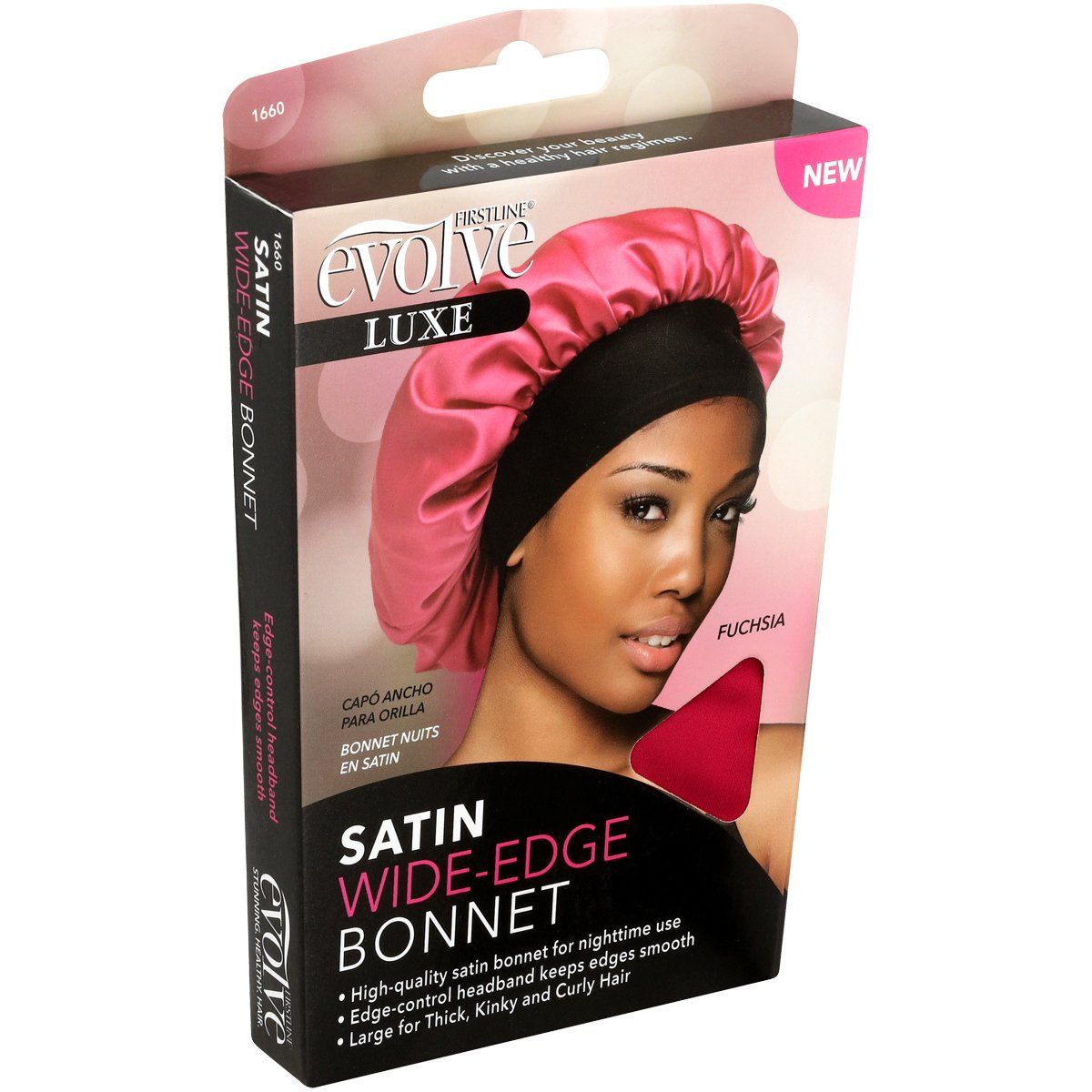 Evolve Wide Edge Satin Bonnet Fuschia