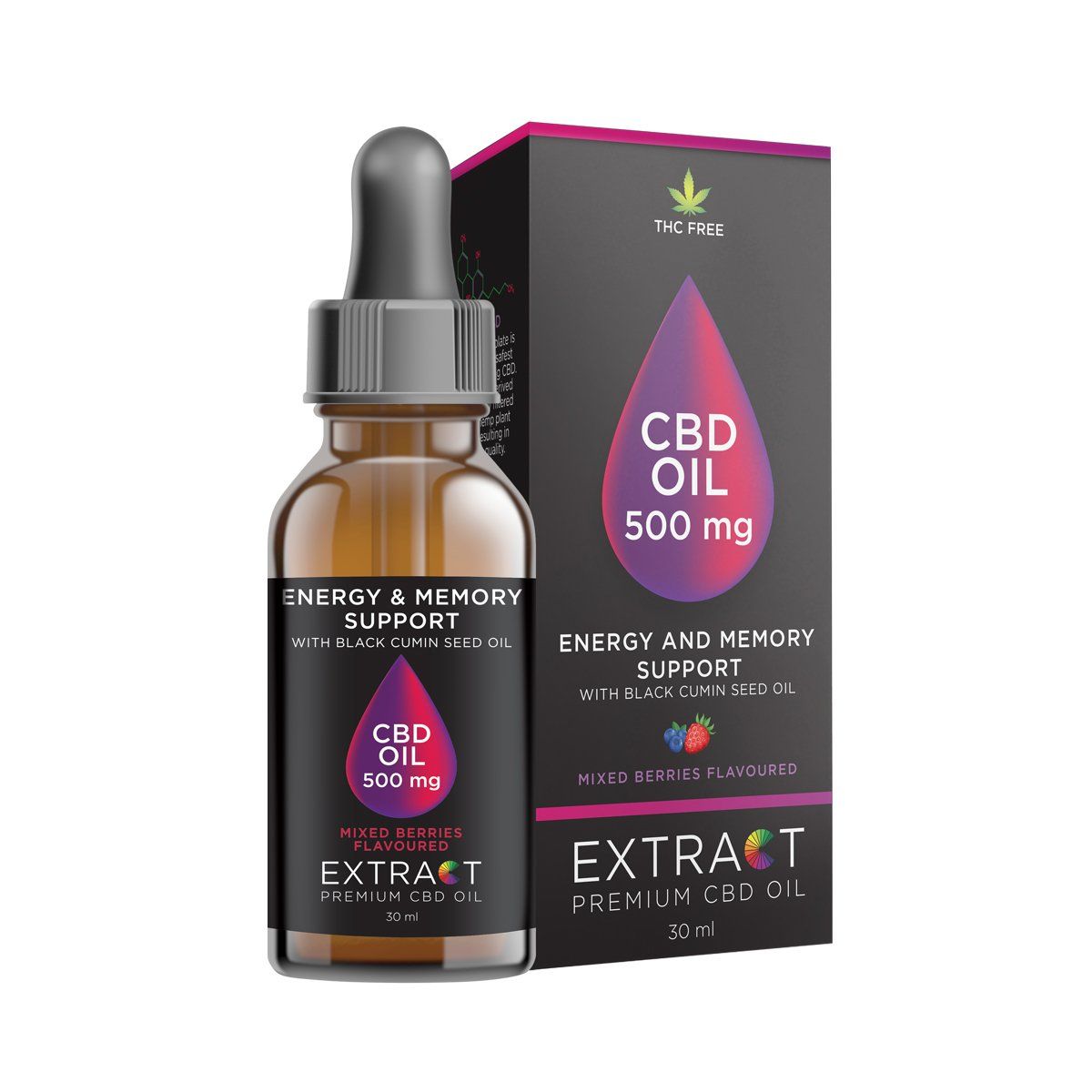 Extract Energy &memory Cbd Oil 500mg 30