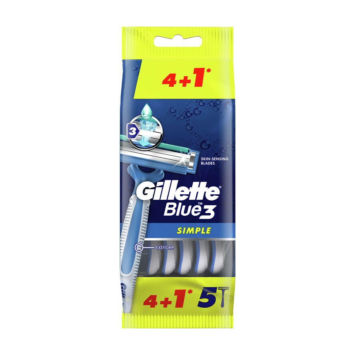 Gillette Raz Blue Iii Simple Disp 4+1