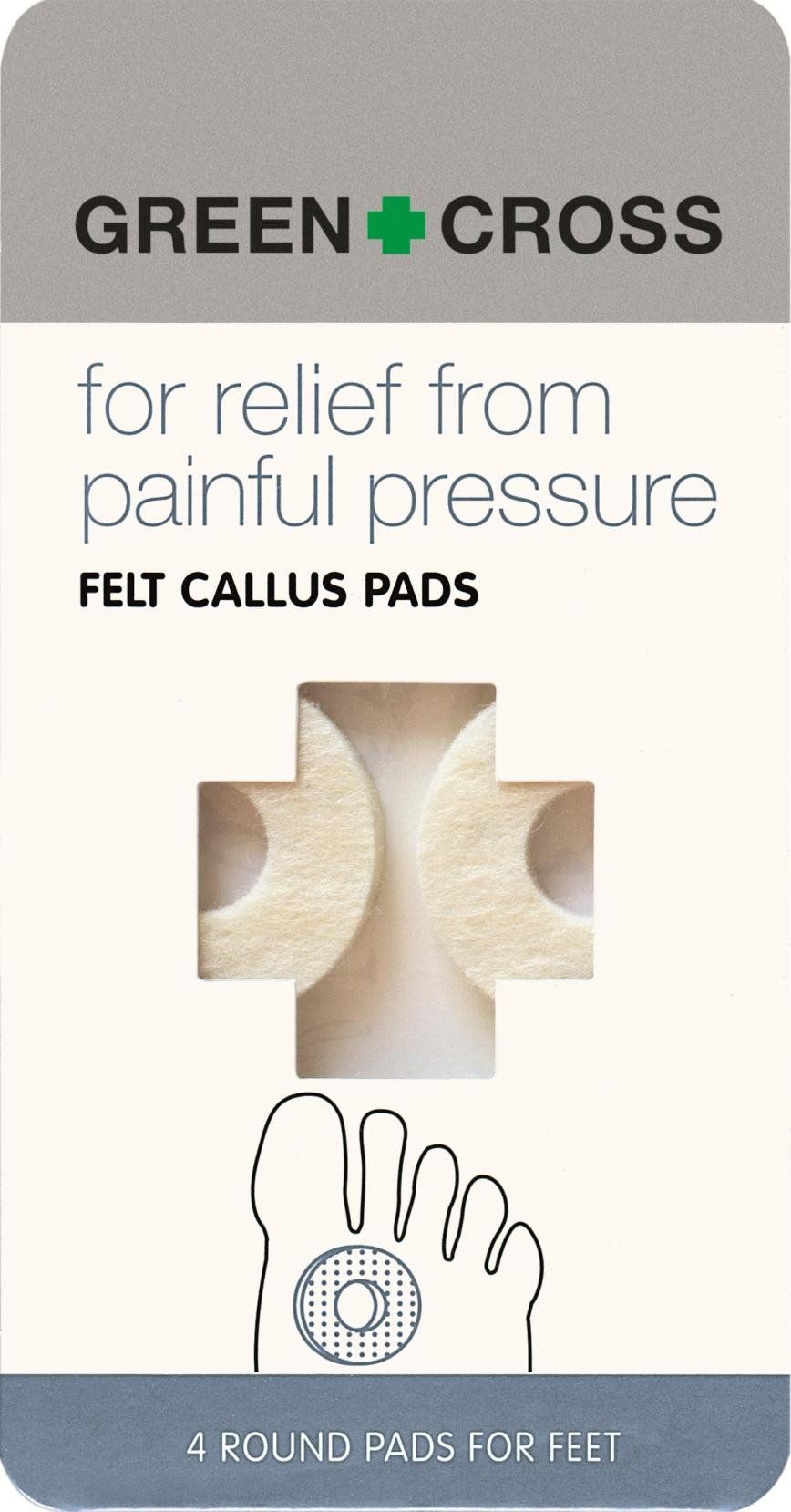 Green Cross Felt Callous Pads