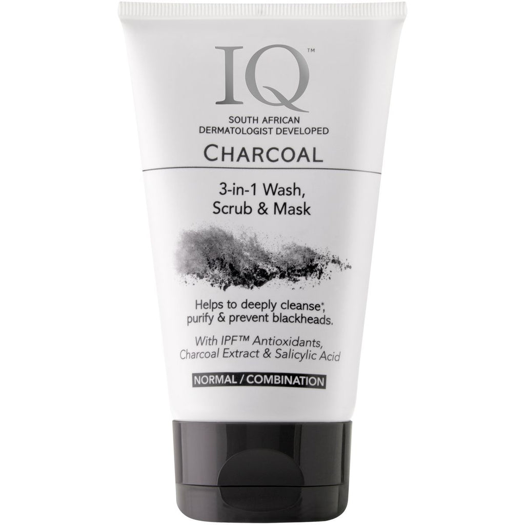 Iq Charcoal 3-in-1 Wash Scrub Mask
