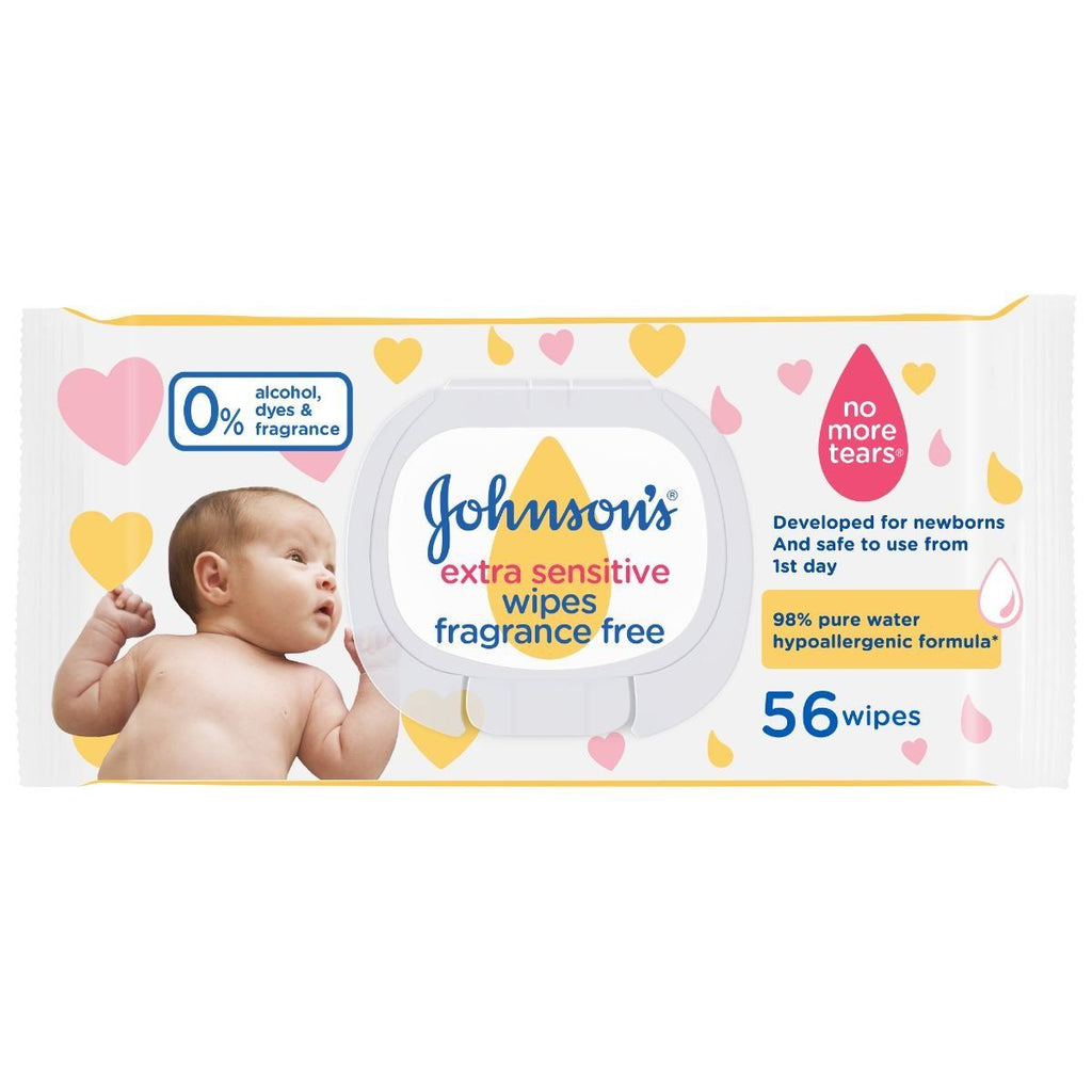 Johnson's Baby Wipes Extra Sensitive Pack Of 56 Wipes
