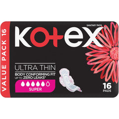 Kotex Ultra Thin Pads 16's Super Duo Wings