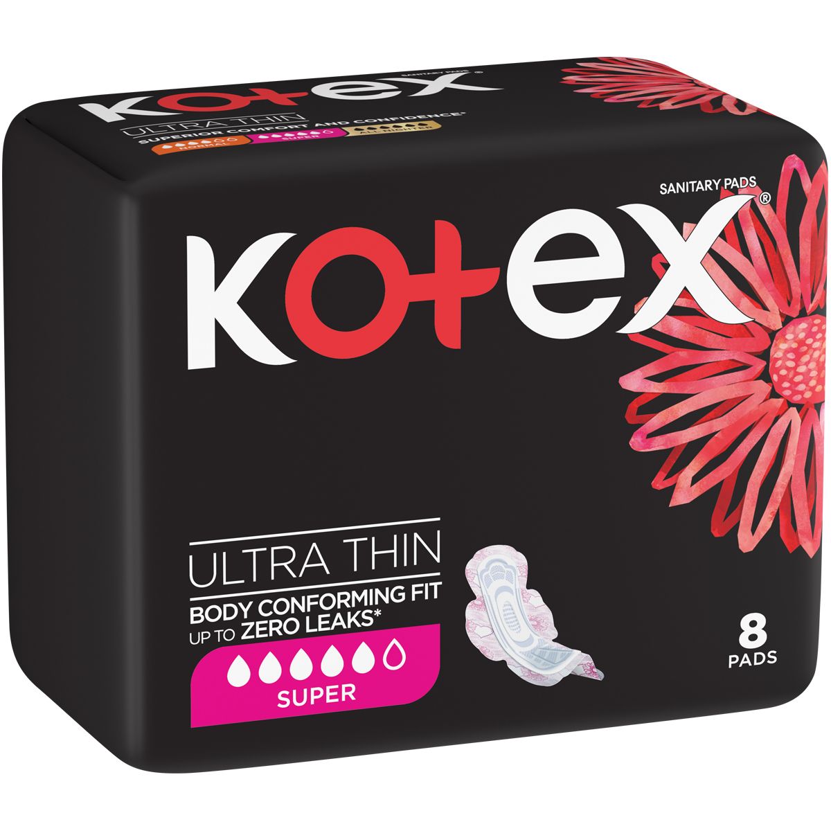 Kotex Ultra Thin Pads 8's Super Wings