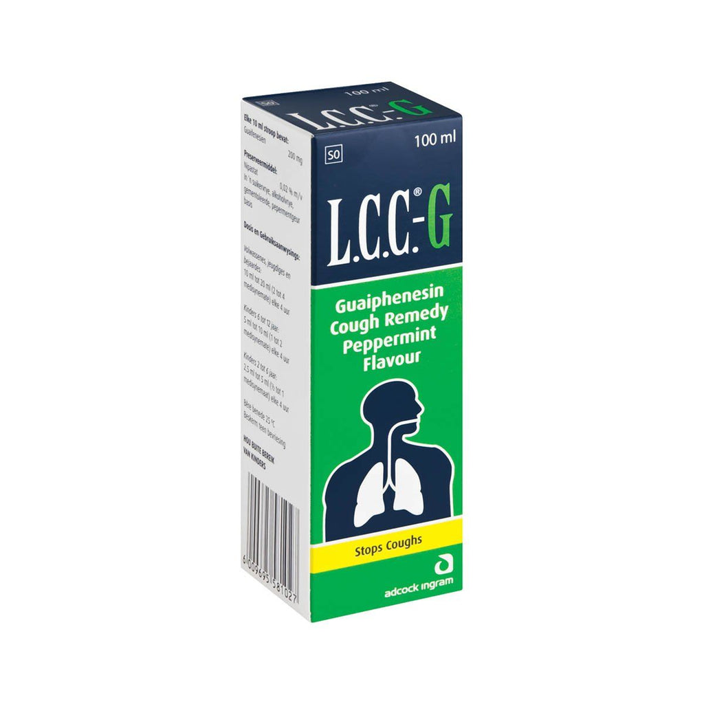 L.c.c. G Cough Remedy Guaiphenesin Peppermint 100ml