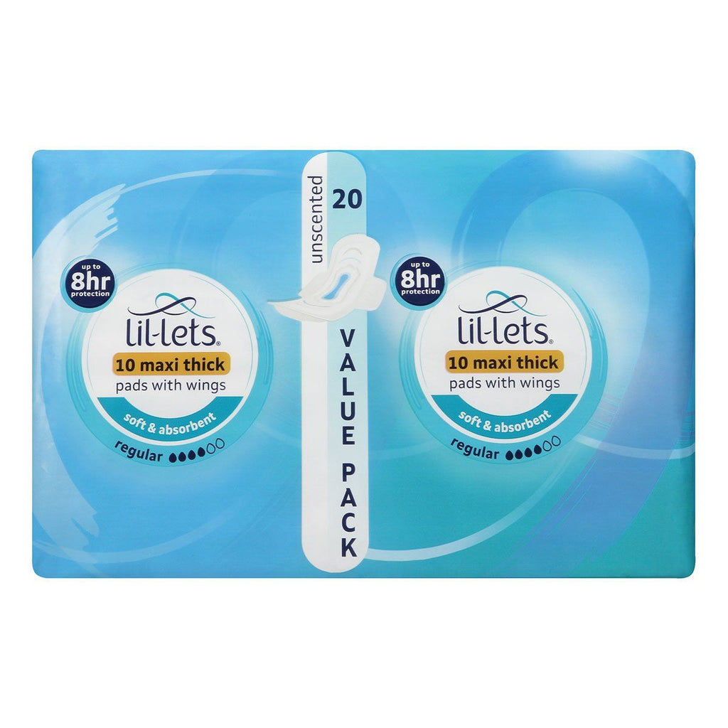 Lil-lets Maxi Cotton Pads Regular 20's Unscented