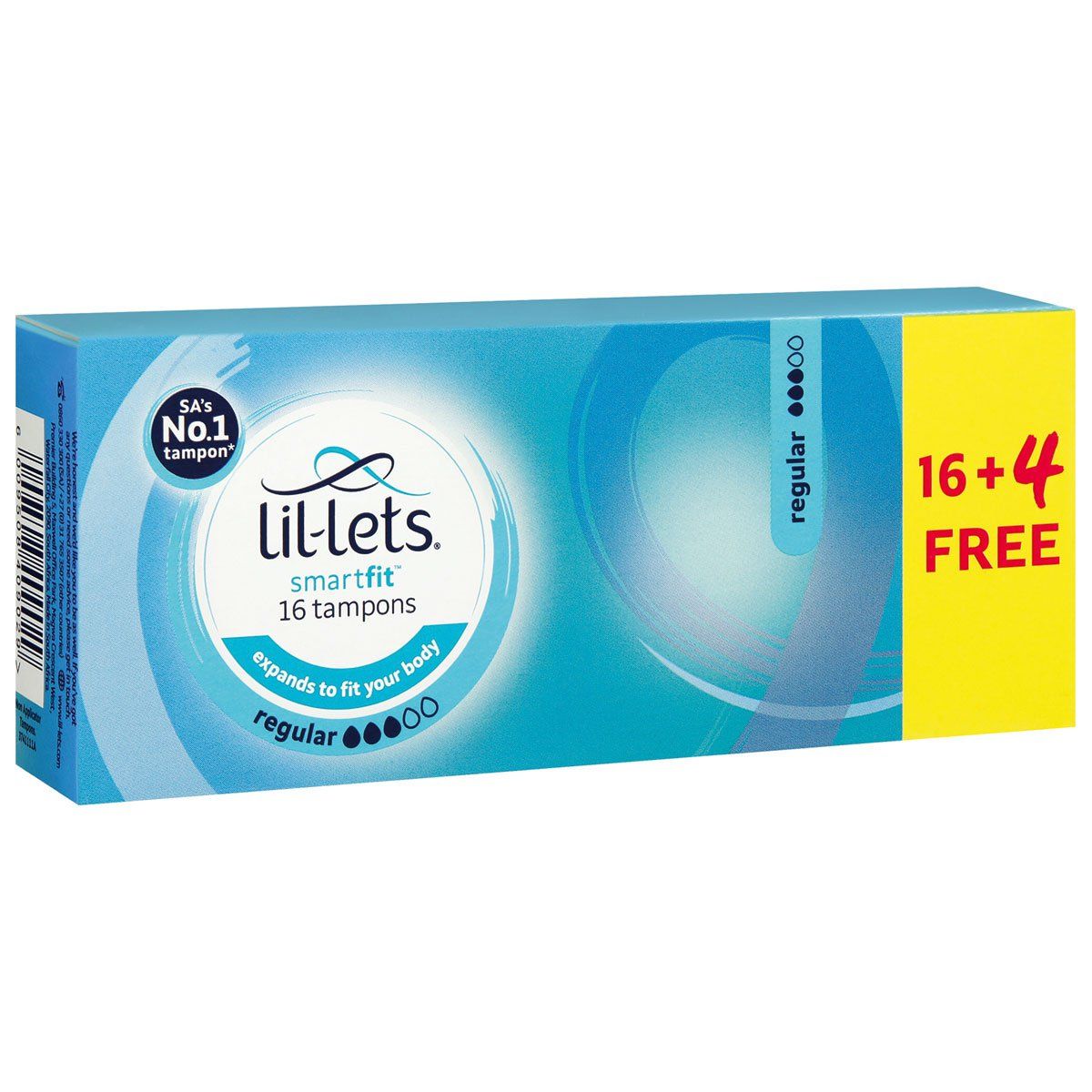 Lil-lets Non Applicator Tampons Regular Light-medium Flow 16+4vap