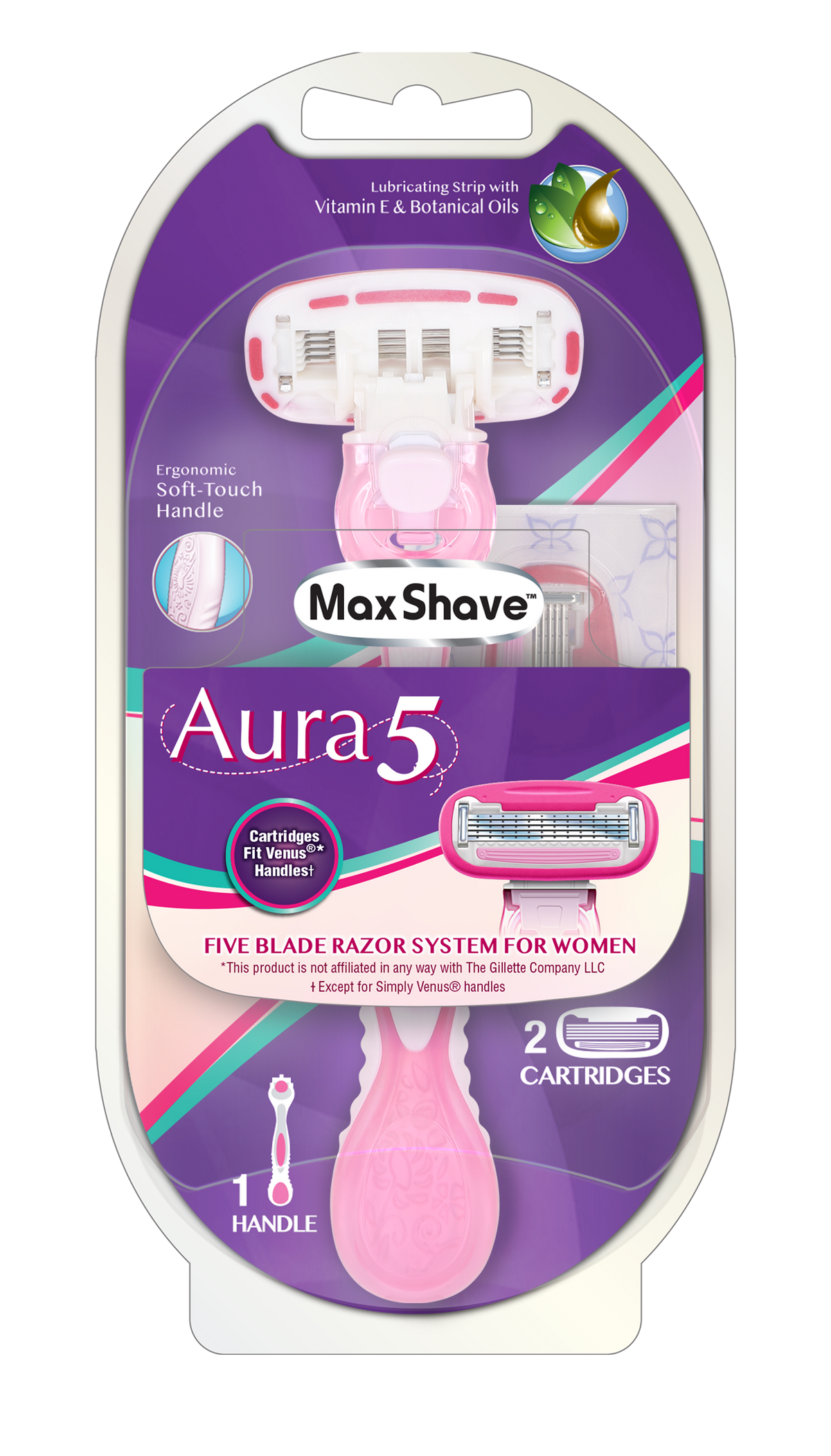 Max-shave Auroma 5 Ladies 5 Blade Razors Kit