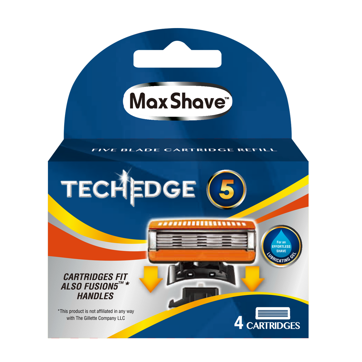 Max-shave Tech Edge Mens 5 Blade Refill 4's