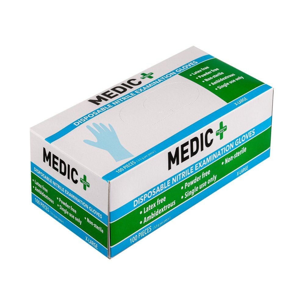 Medic Gloves Nitrile (latex Free) Extra Large 100's