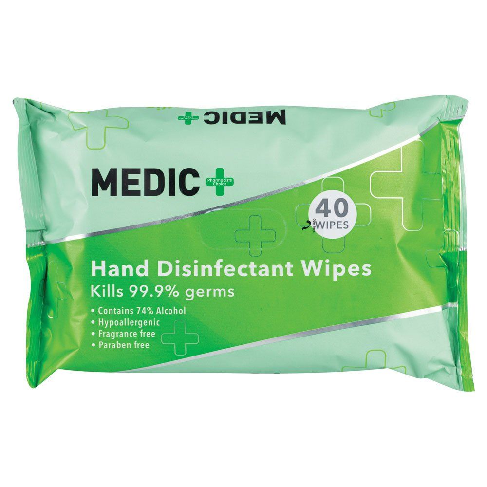 Medic Wipes 70 % Alcohol Wipes 40's